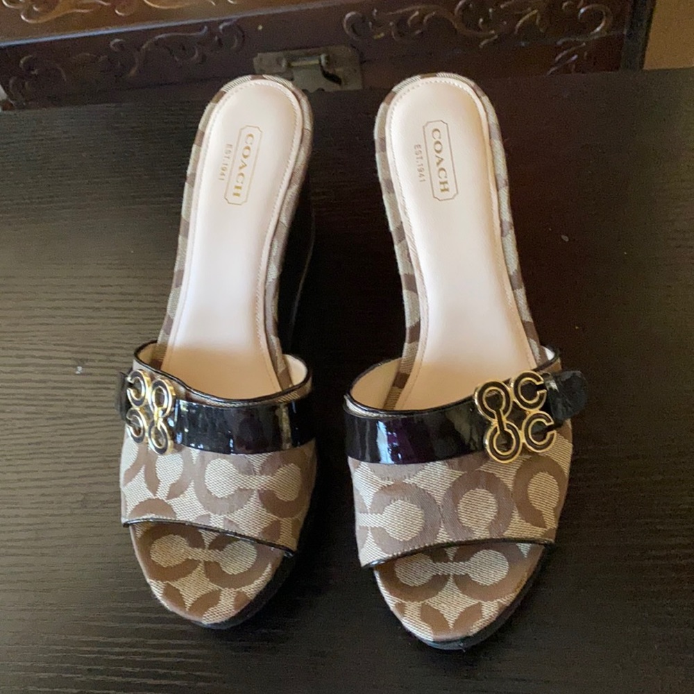 Coach Geri Signature Wedge Enamel logo style A0121